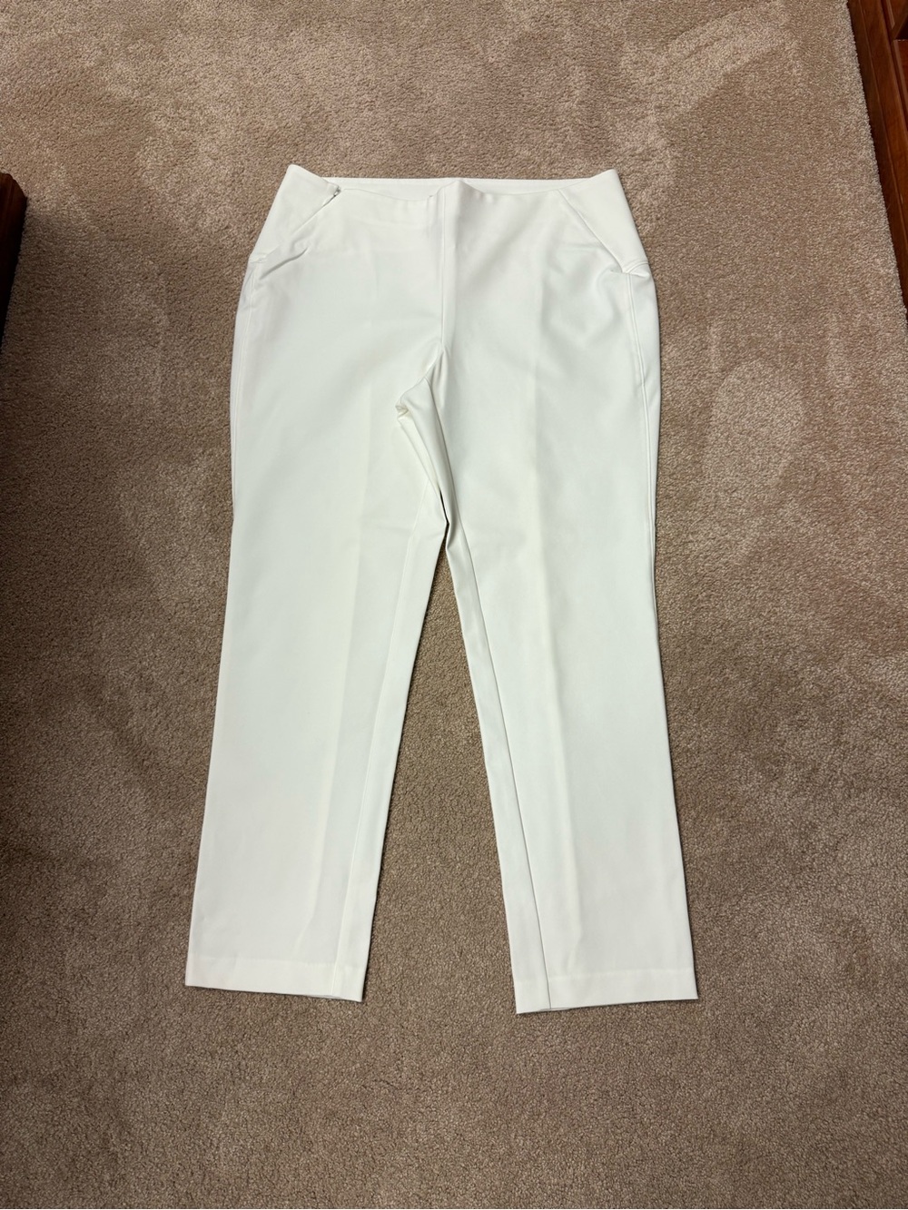 Talbots Black Label White Tailored Pull-On Pants
